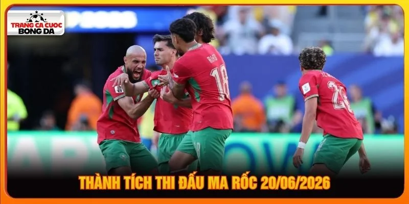 Thành tích thi đấu Ma Rốc 20/06/2026